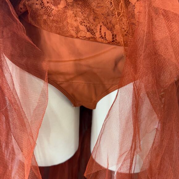 NWT For Love And Lemons x REVOLVE Bustier Gown, Rust, L - Picture 7 of 8